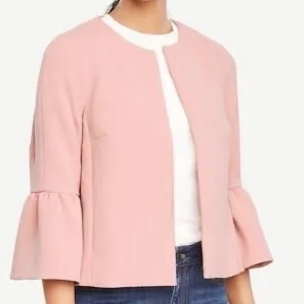 Light Pink Ann Taylor Bell Sleeve Size 00 Blazer Jacket